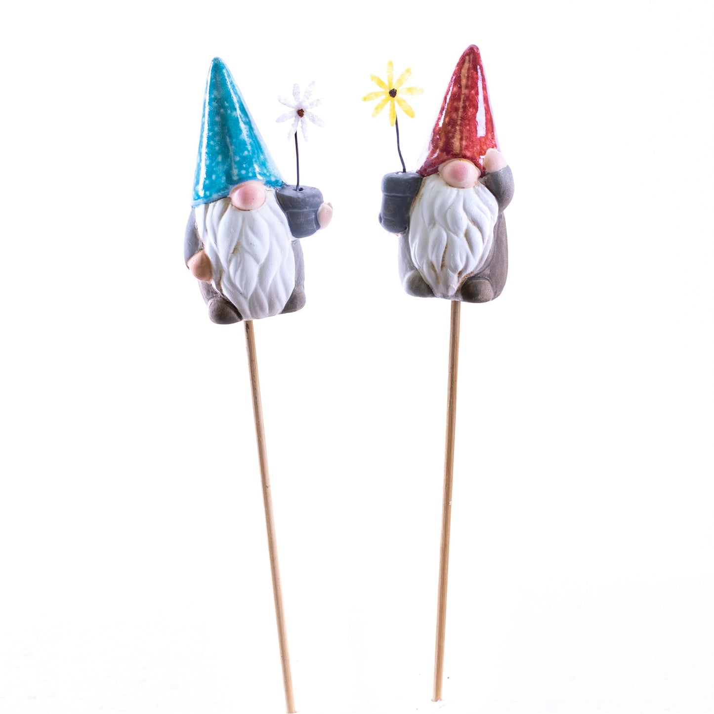Garden Picks, KNEWY THE GNOME (2) 1.2x2.8x1.6 IN