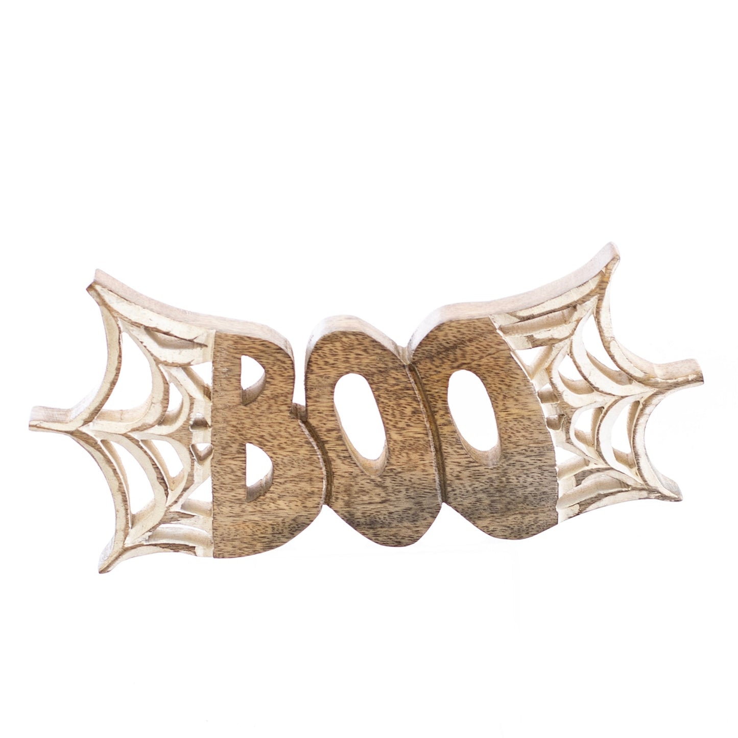 Halloween Decor, BOO W/ SPIDER WEB 1x4.8x10 IN