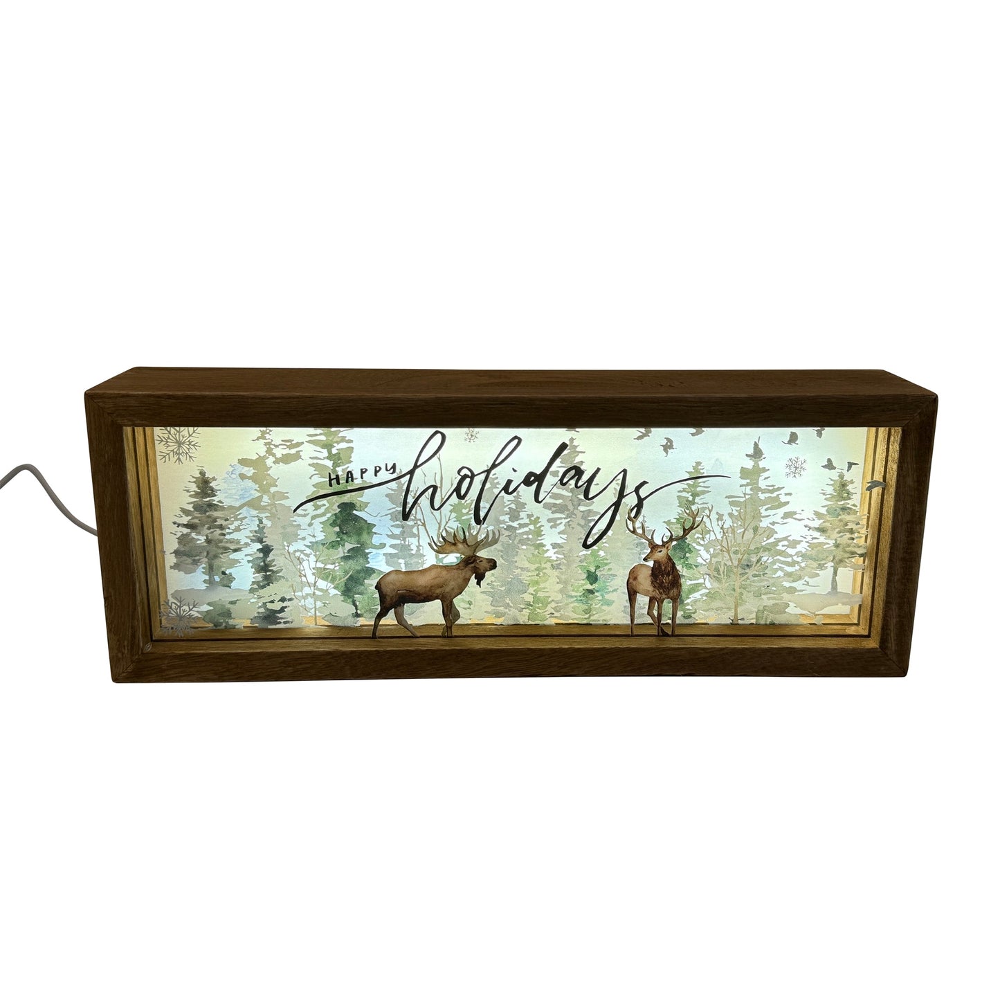 Christmas Home Decor, MOOSE LIGHT BOX 2.4x4.3x11.8 IN