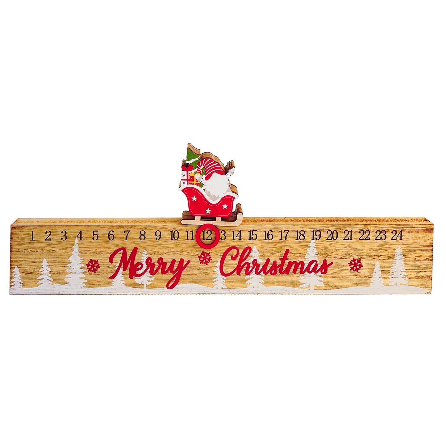 Christmas Home Decor, Merry Christmas SANTA COUNT DOWN 0.9x5.4x15.9 IN