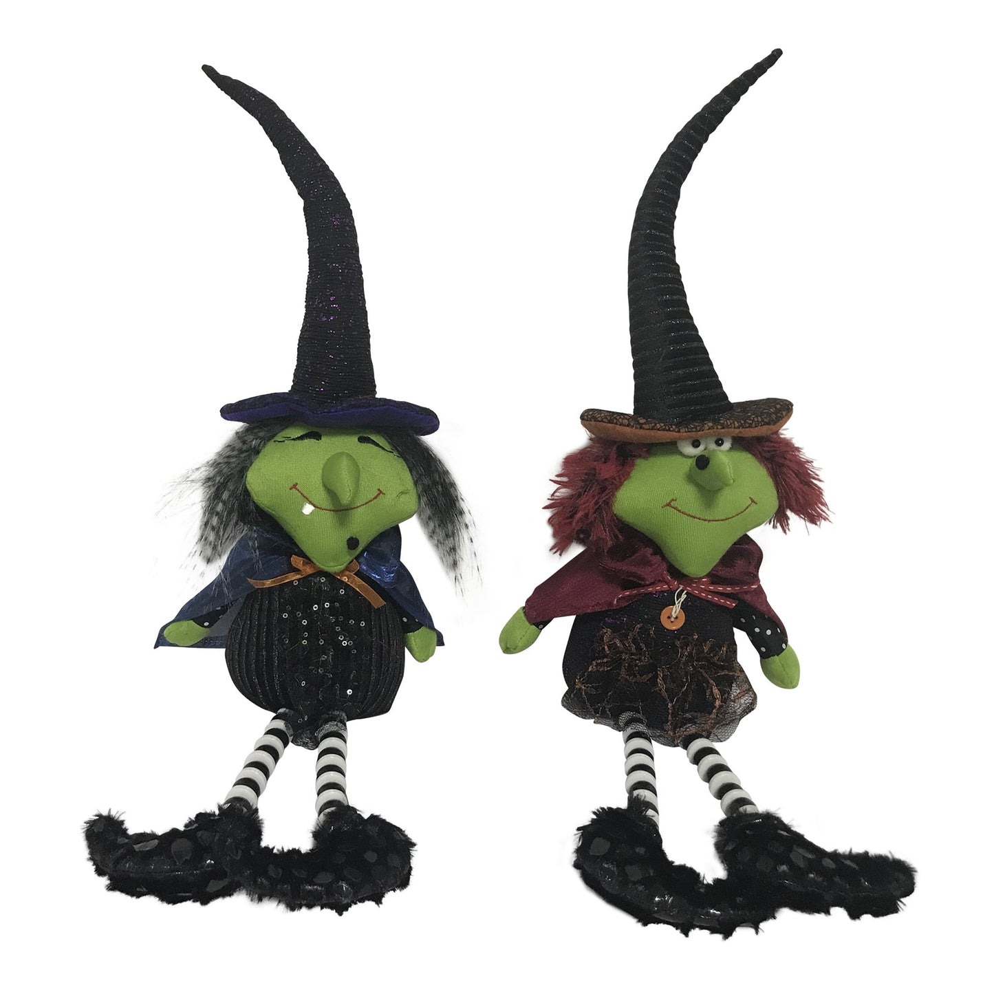 Halloween Decor, WILMA THE WITCH SITTING (2) 4.7x7.5x25.2 IN