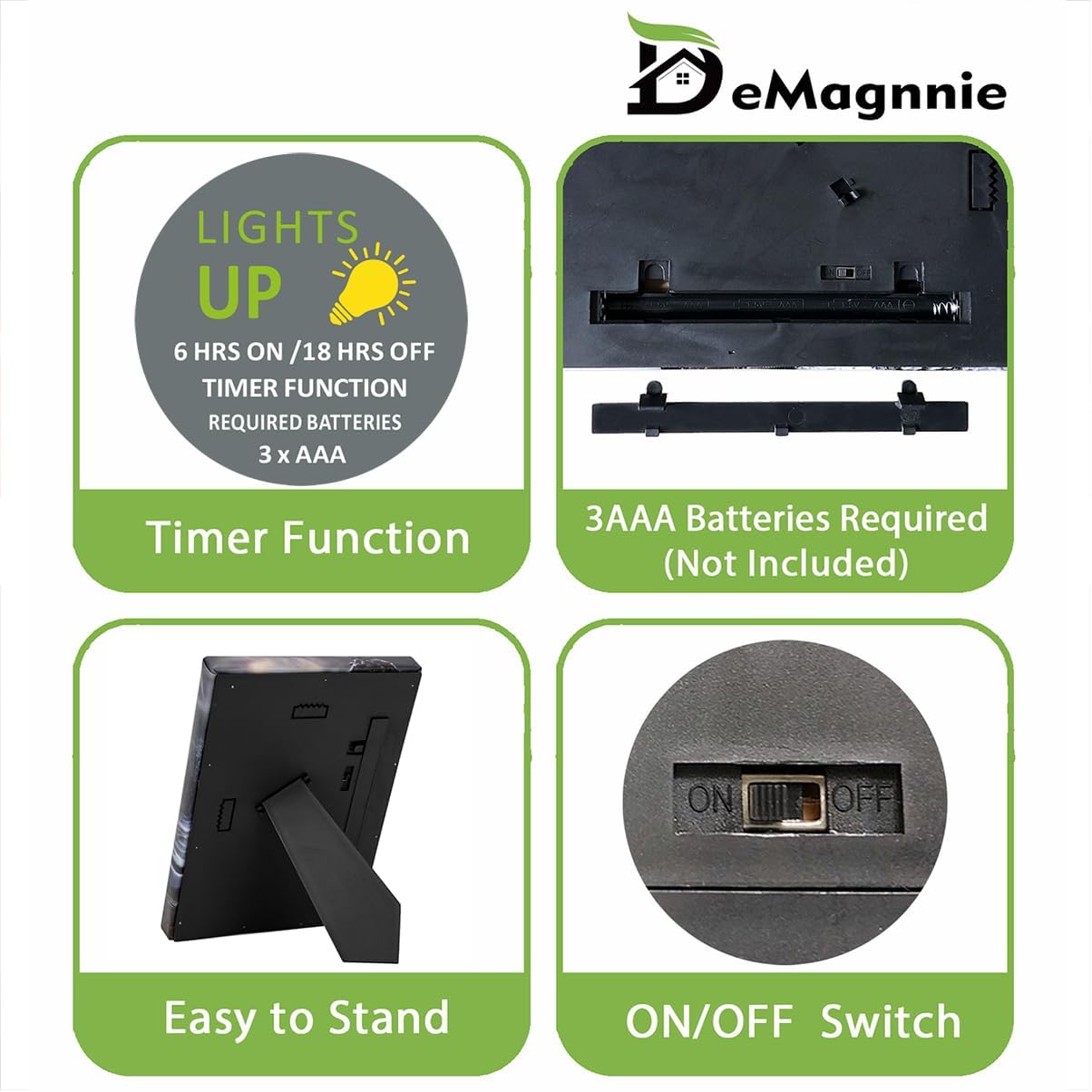 DEMAGNNIE Snowman Cardinal Looking Gut Up Canvas Lighted Pictures w/Timer - Small Christmas Pictures that Light Up Snowman Decor Holiday, LED Twinkling Lighted Xmas Tabletop Canvas Prints 6x8 Inches