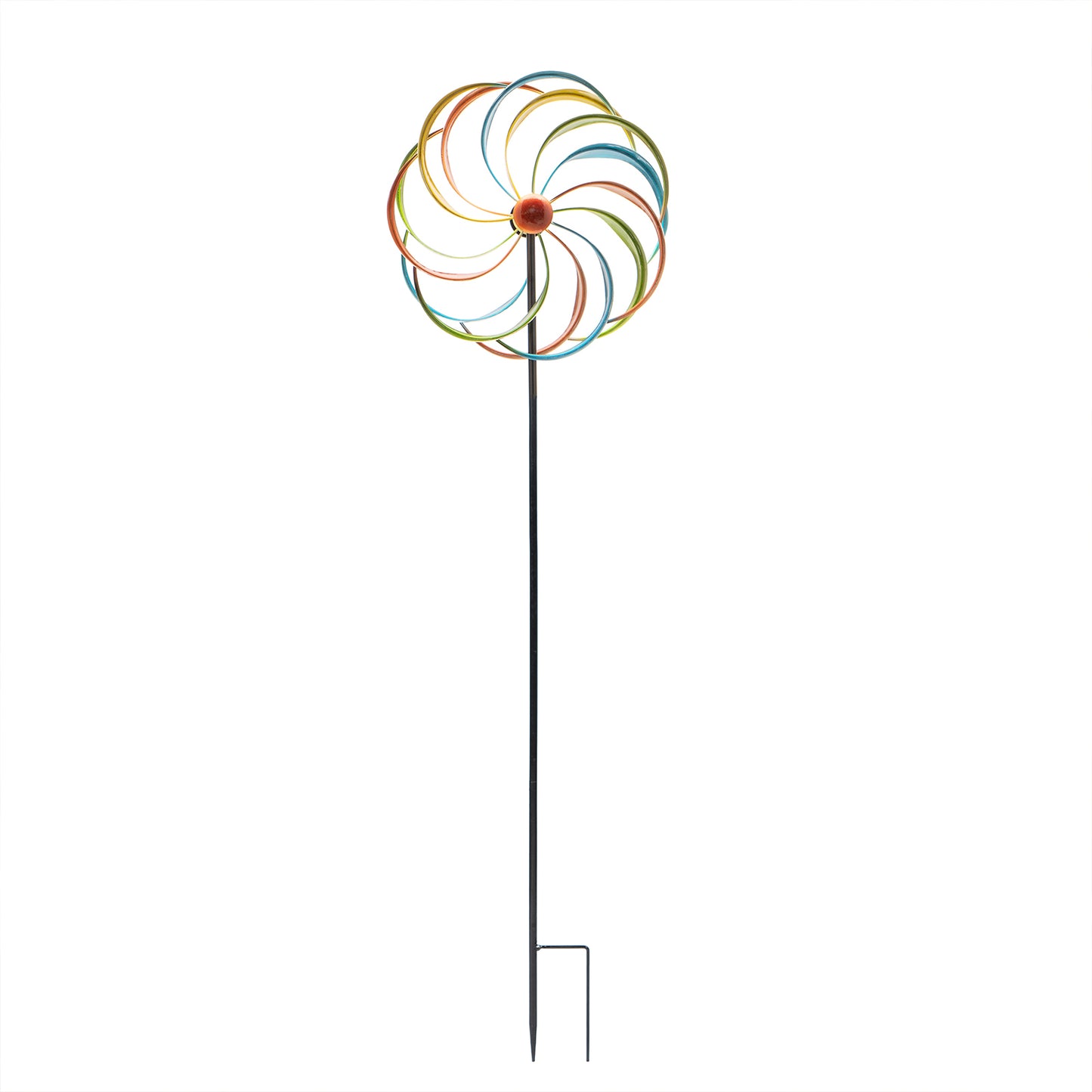 Metal Garden Wind Spinners for Yard Outdoor Clearance, Magical Design Decoration Pinwheels-Leaves