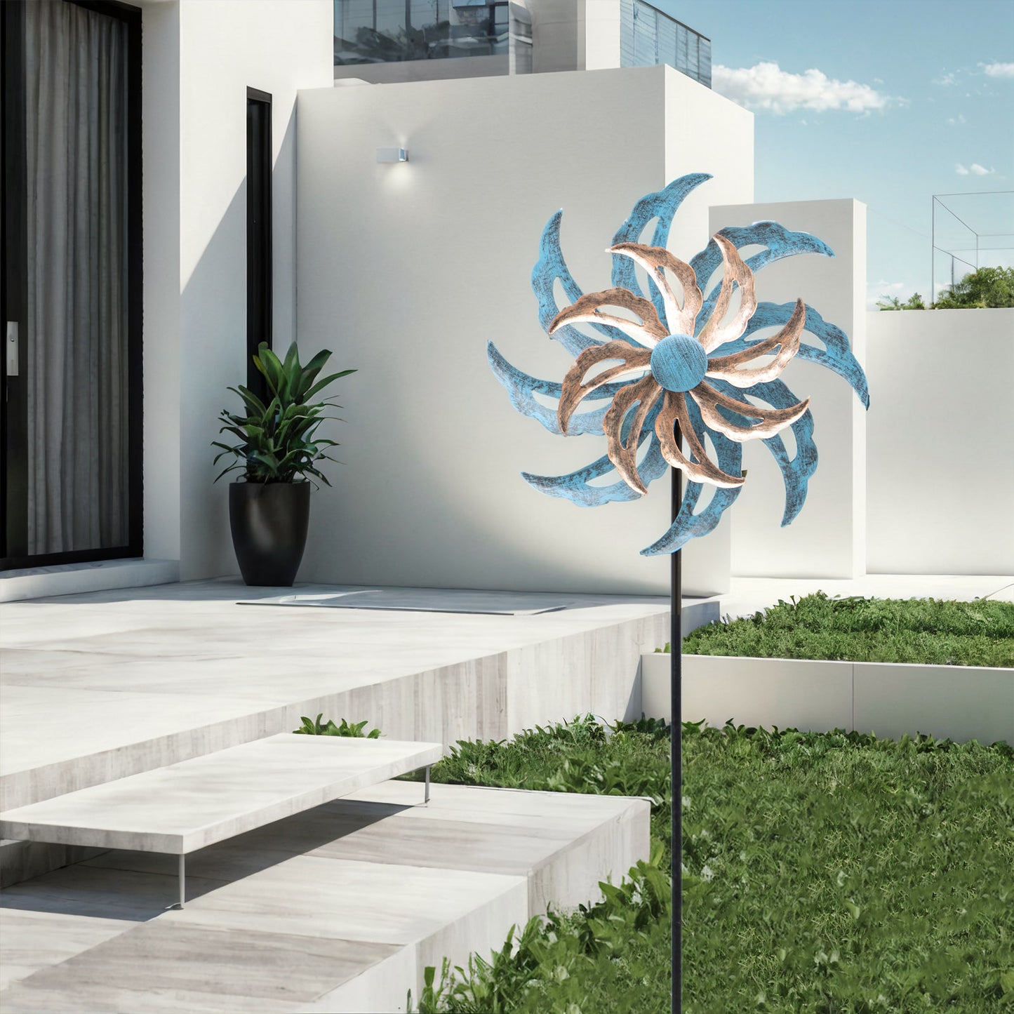 Metal Wind Spinners for Garden Yard Outdoor Clearance, Decoration Pinwheels Art