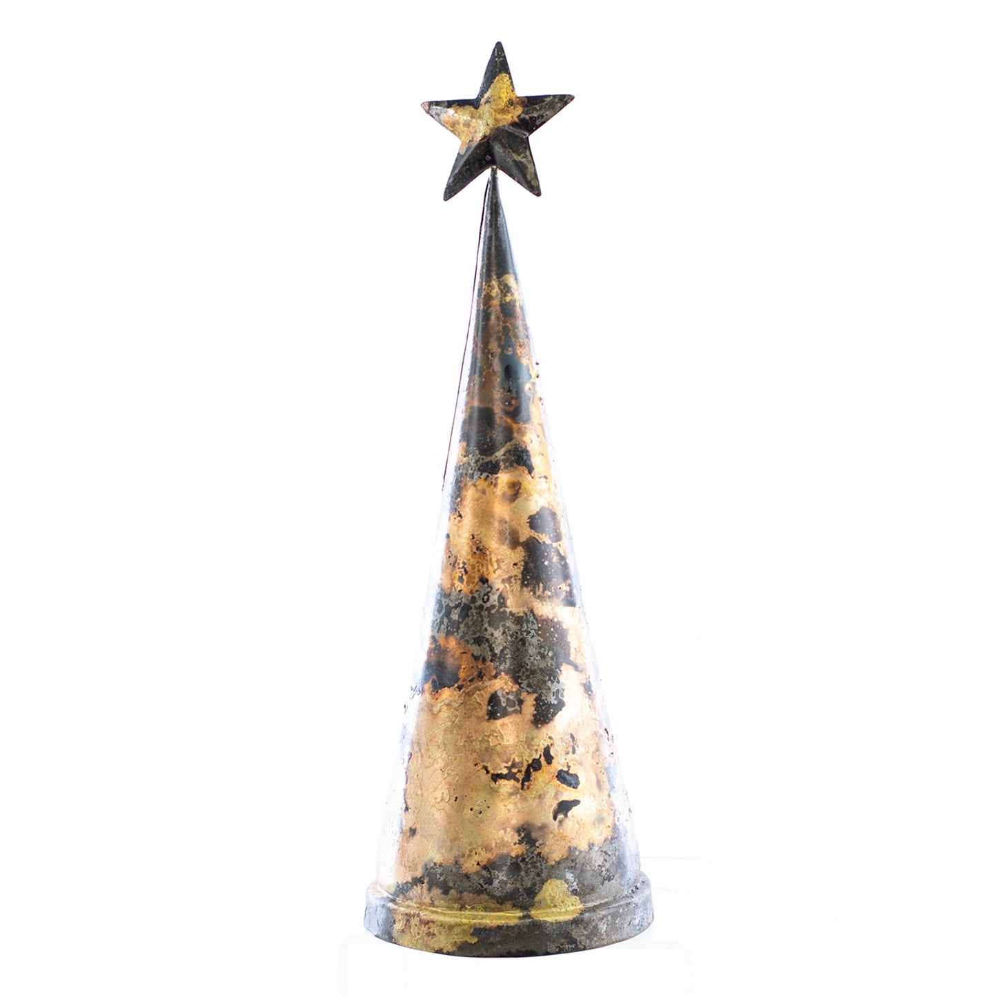 Christmas Home Decor, Galvanized-RUSTIC TREE LG 5 x 5 x 15 inch