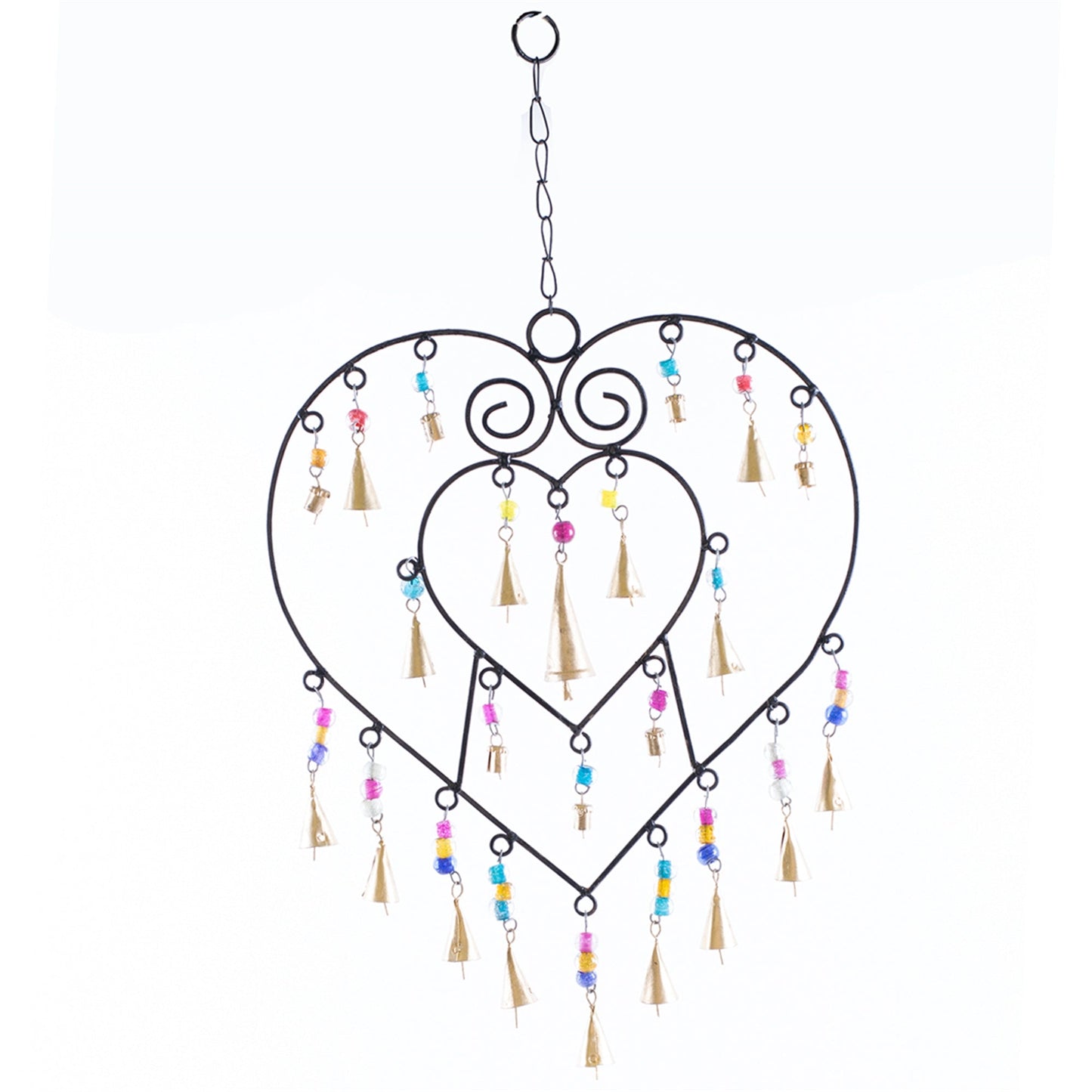 HEART WINDCHIME 14x24.5 IN