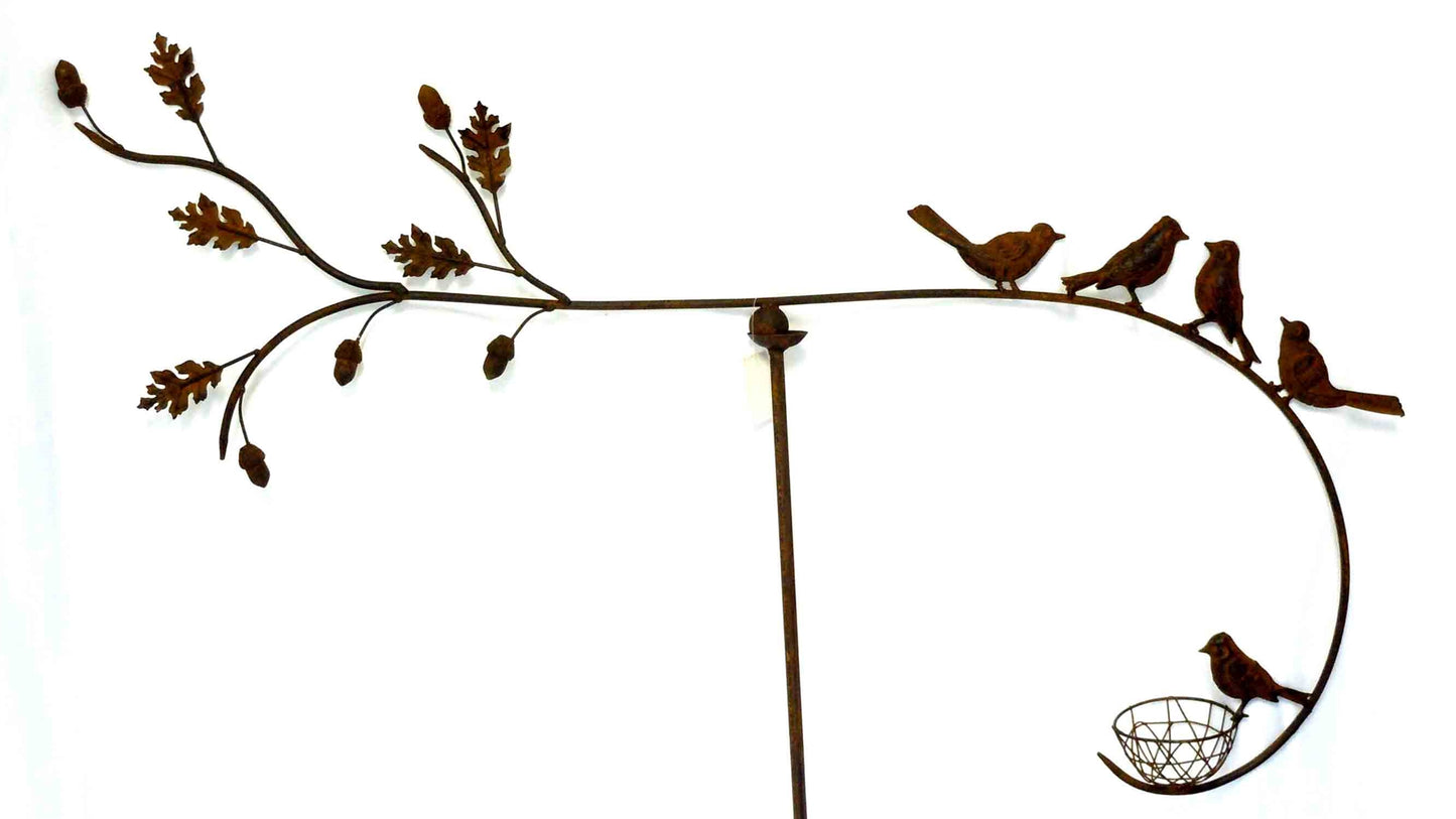 Garden Balancer Art, Birds on Branch 52 IN High