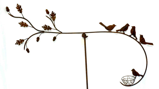 Garden Balancer Art, Birds on Branch 52 IN High
