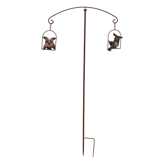 Garden Balancer Art, 3D Owl Yard Sculpture 45 IN High