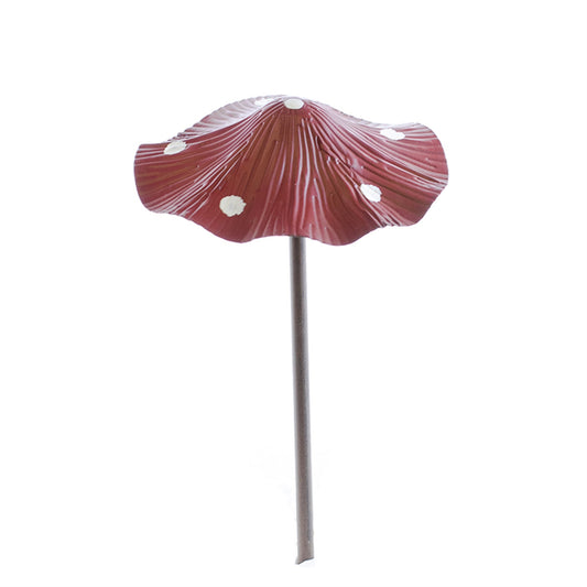 Mushroom Stake Red w/Dots 5.5x5.5x11.75 IN