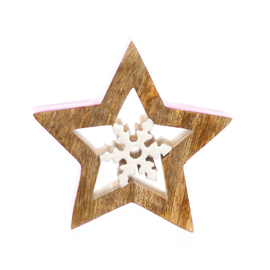 Christmas Home Decor, STAR SNOWFLAKE SM 1x5.1x5.1 IN