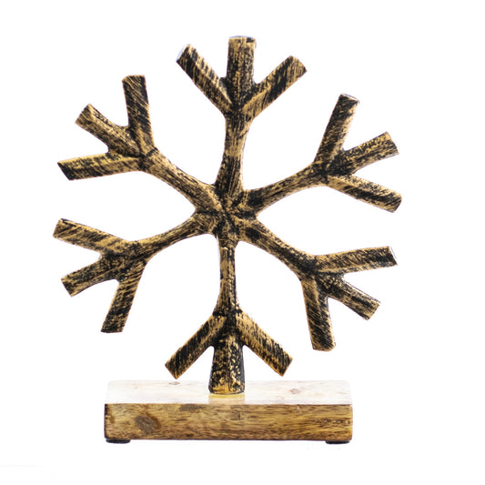 Christmas Home Decor, ALUMINUM SNOWFLAKE MD 2x7.5x8 IN