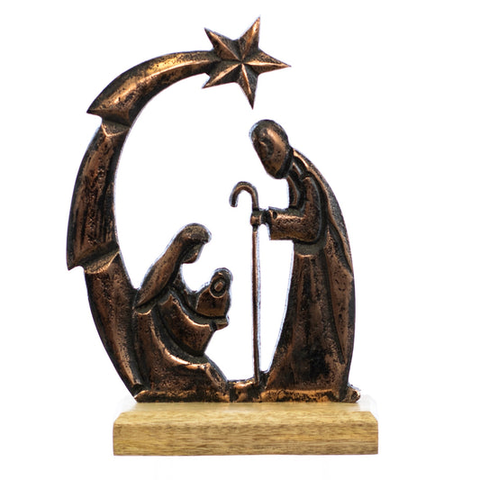 Christmas Home Decor, ALUMINUM NATIVITY 2x6.8x10 IN