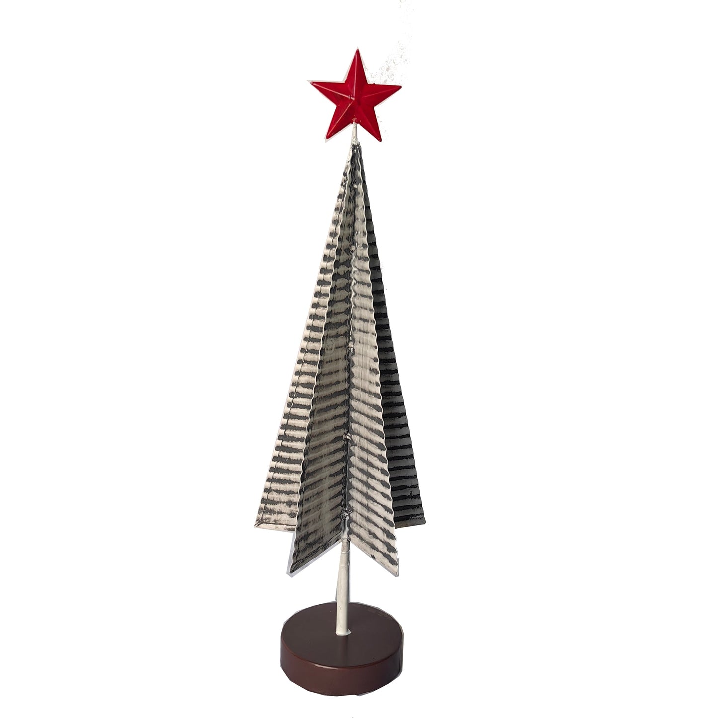 Christmas Decor, METAL CORRUGATED TREE MD 5.9x5.9x20.5 IN