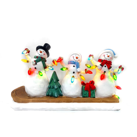 Christmas Home Decor, LIGHT SNOWMAN FAMILY 3.9x7.9x11.8 IN