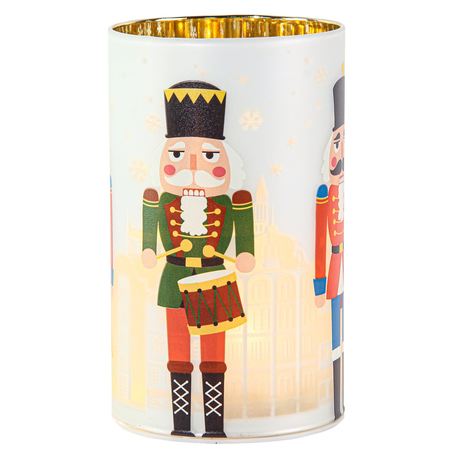 Christmas Home Decor, SOLDIER CYLINDER LIGHT 3.5x3.5x5.9 IN