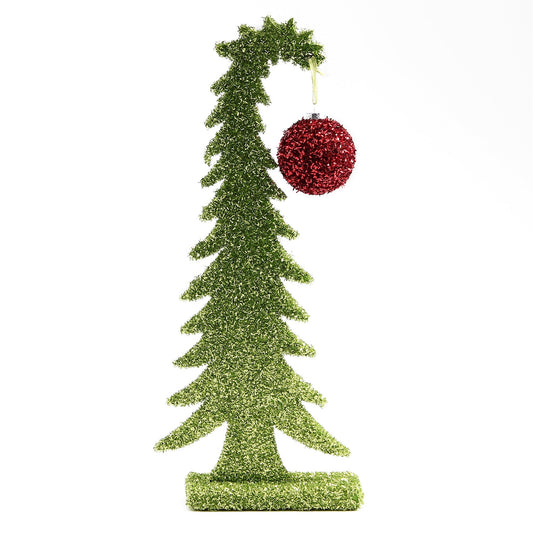 Christmas Decor, GREENY BENT TREE 2.4x6.8x16.4 IN