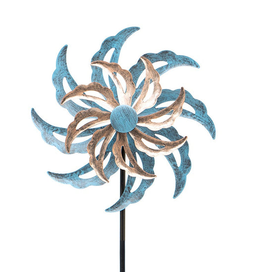 Metal garden stake pinwheels windmill spinner for yard garden outdoor clearance